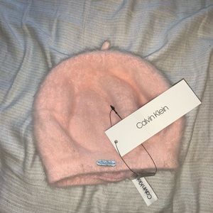 Pink Fuzzy Calvin Klein Hat